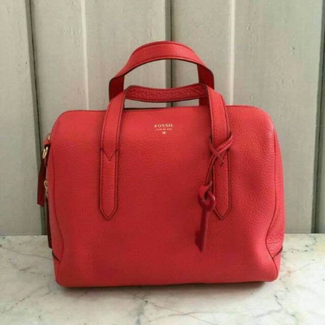 Tas fossil sydney satchel red tomato original bag