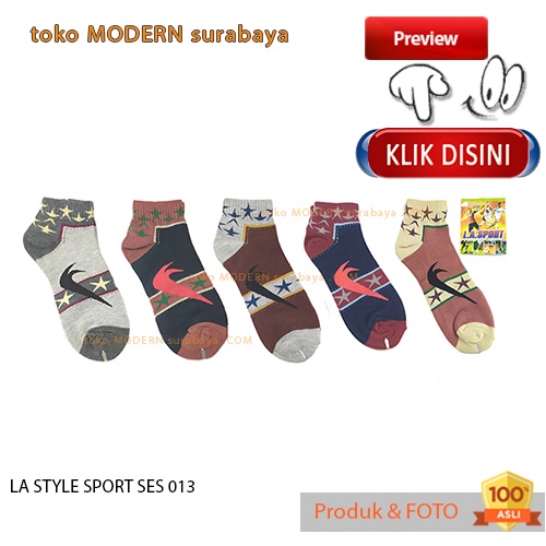 Kaos kaki pendek mata kaki dewasa LA STYLE SPORT SES 013