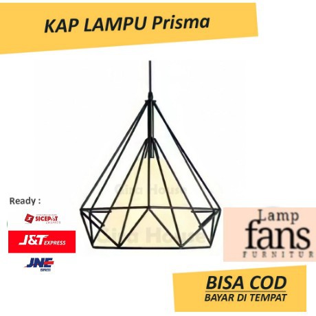 KAP LAMPU GANTUNG MODEL PRISMA TERLIHAT ELEGAN DAN MENAWAN UNTUK RUMAH CAFE TAMAN INDOOR/ OUTDOOR