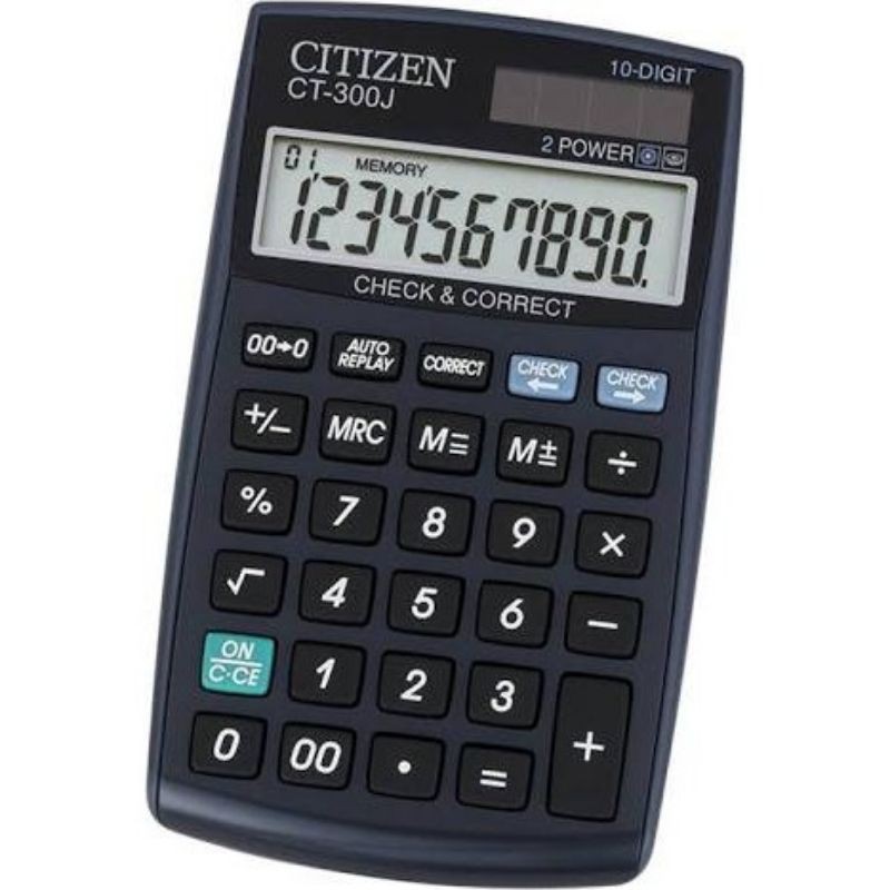 kalkulator saku CITIZEN CT-300 CT-300J calculator 10 digit ringan kecil