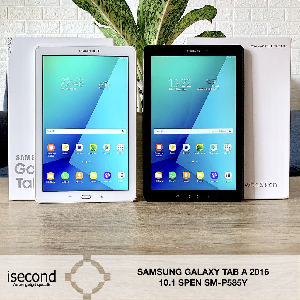 Samsung Galaxy Tab A 2016 10.1 SPen SM-P585Y Second Fullset Mulus