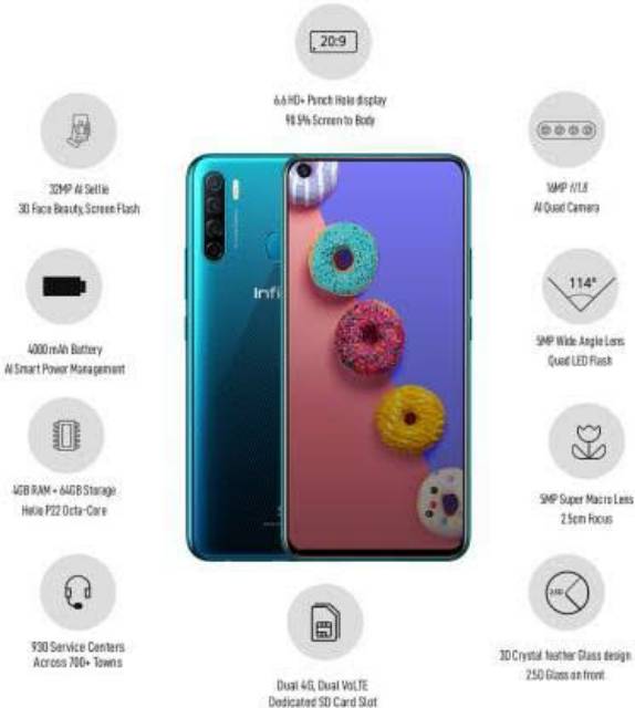 INFINIX S5 4/64GB 6/128GB GARANSI RESMI ORIGINAL BNIB BONUS