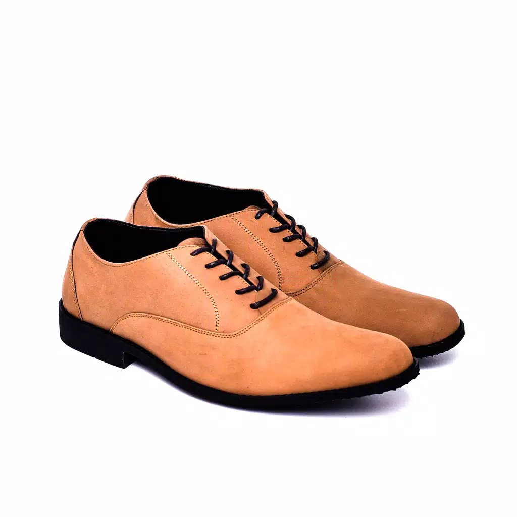 OXFORD CAMEL |FORIND x Greata| Sepatu Kulit Asli Formal Vintage Klasik Pria/Cowo/Men Classy Footwear