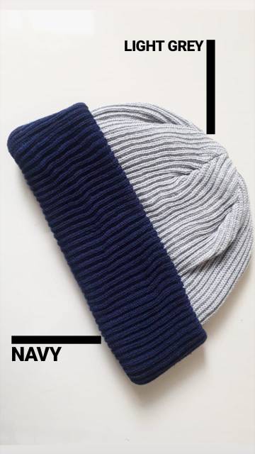 Special Beanie hats series 2 tone,beanie hat 2in1 rajutan, kupluk 12get