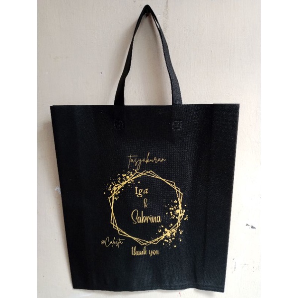 38×45×10  Spunbond Sablon Custom / Goodiebag Souvernir / Tas Sembako, Laundry Tas belanja dll