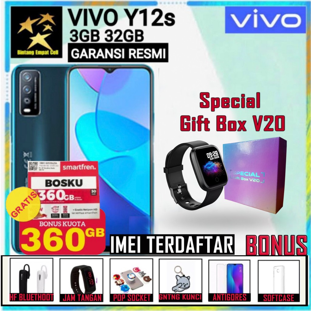 VIVO Y12s 3/32 & Y12i 3/32 GARANSI RESMI VIVO | Shopee