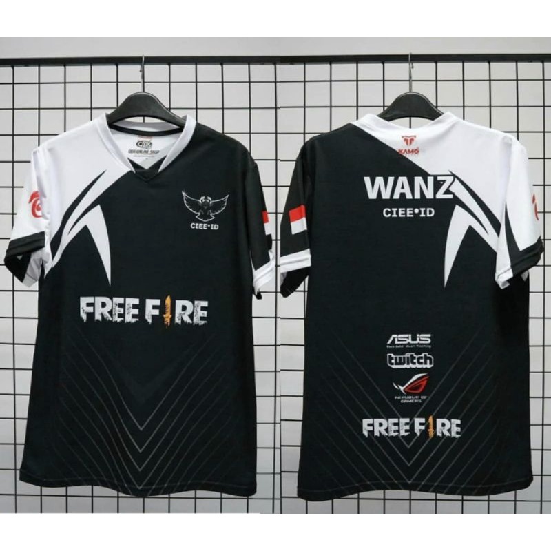 BAJU GAME GAMERS FF CUSTOM 2021 FREE LOGO DAN NAMA