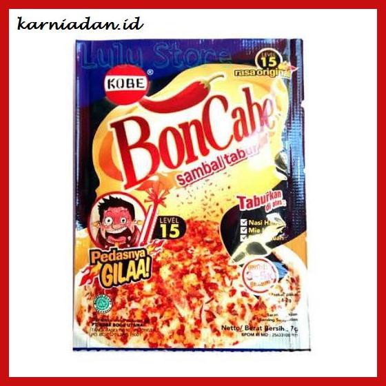 

Aneka-Sambal- Kobe Boncabe Original Level 15 (1 Renceng Isi 12 Sachet) -Pedeeeeeezzzzzzz.