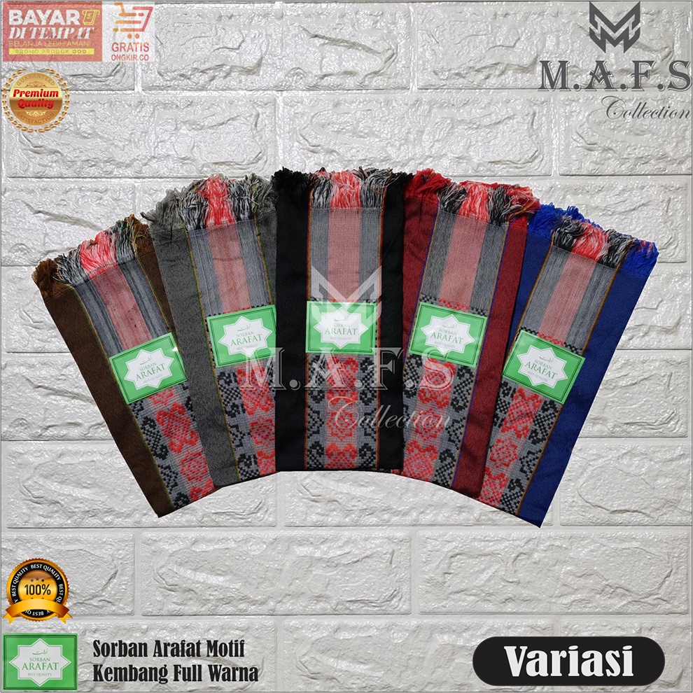 SORBAN MURAH SORBAN HAJI MOTIF KEMBANG FULL WARNA