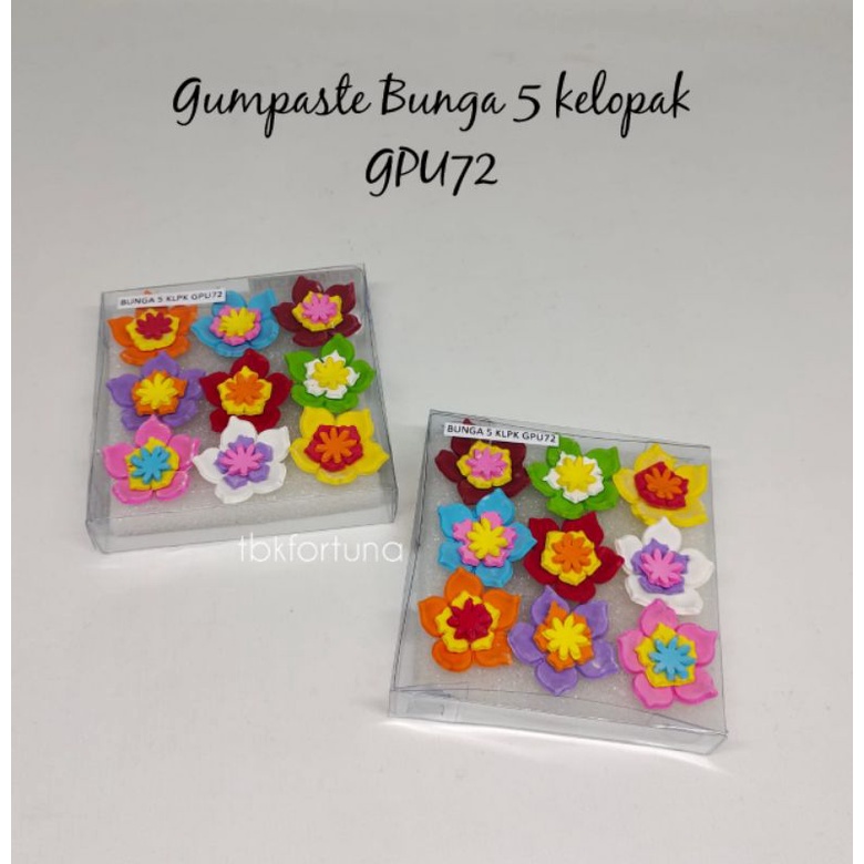 

Gumpaste Bunga 5 Kelopak 2 Layer GPU72