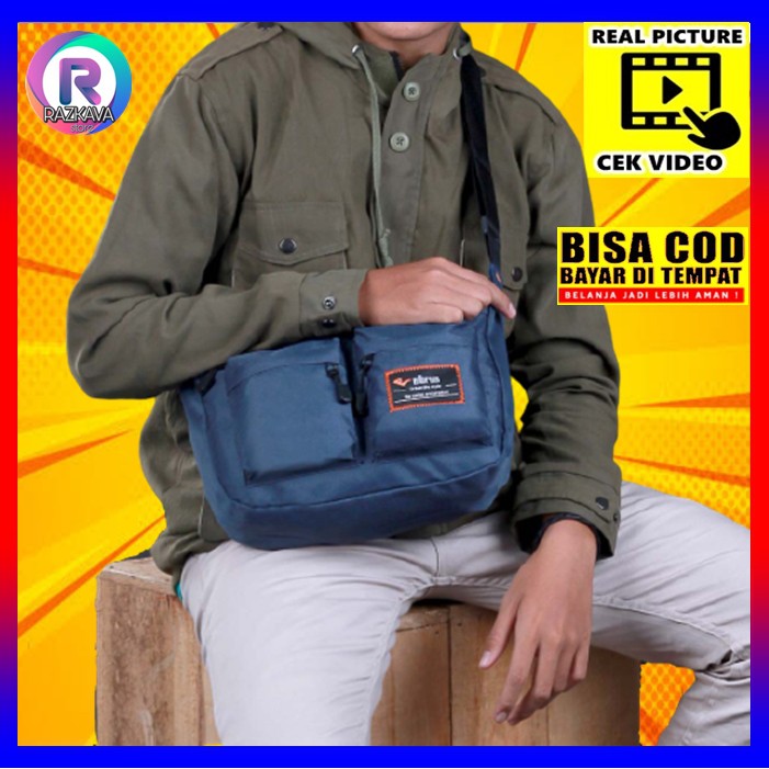 Tas Samping Pria Wanita Salempang Slempang Selendang Sandang Sekolah Kuliah Kerja Cowok Cewek Distro