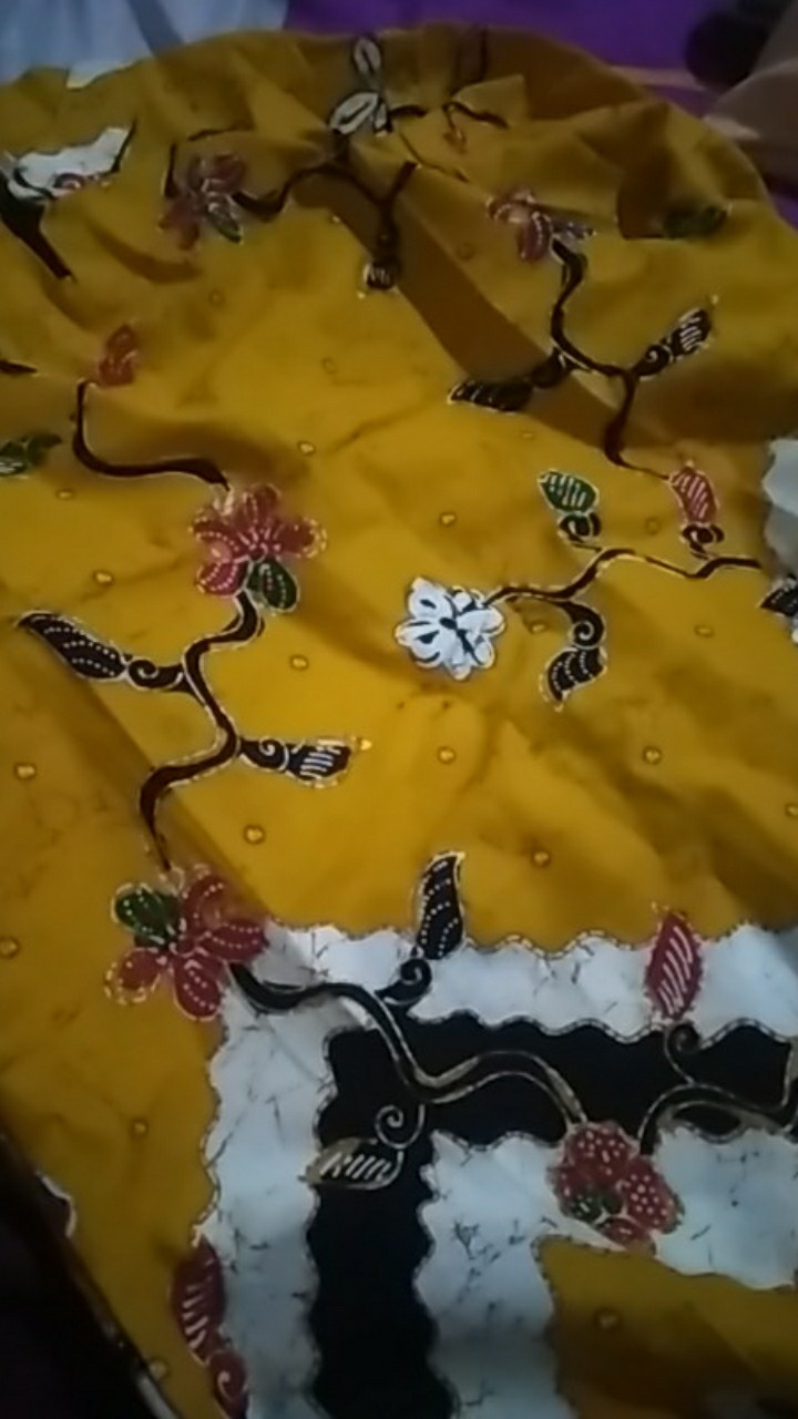 Batik Tunik Zigzag Kuning