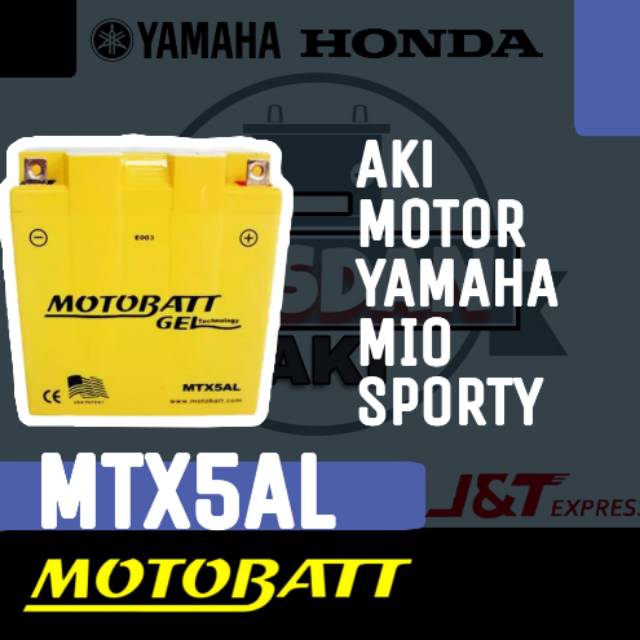 Motobatt aki gel kering // Aki motor Yamaha Mio sporty