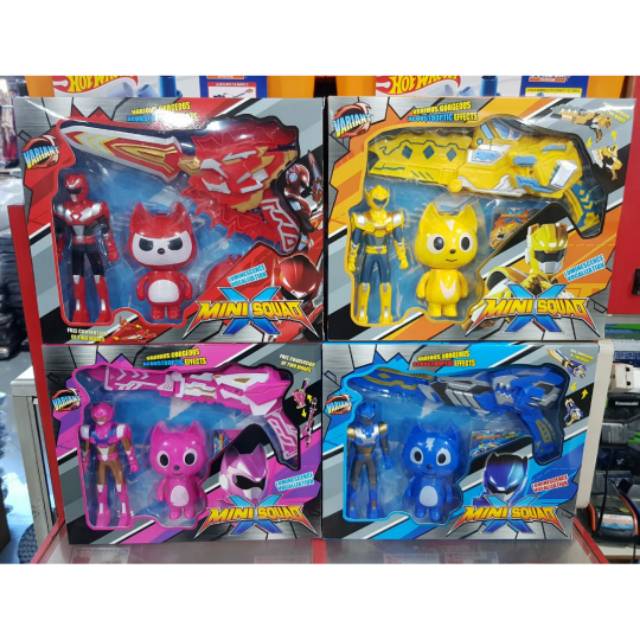 Mainan Robot Miniforce X Mini Squad Dan Senjata 1 Set