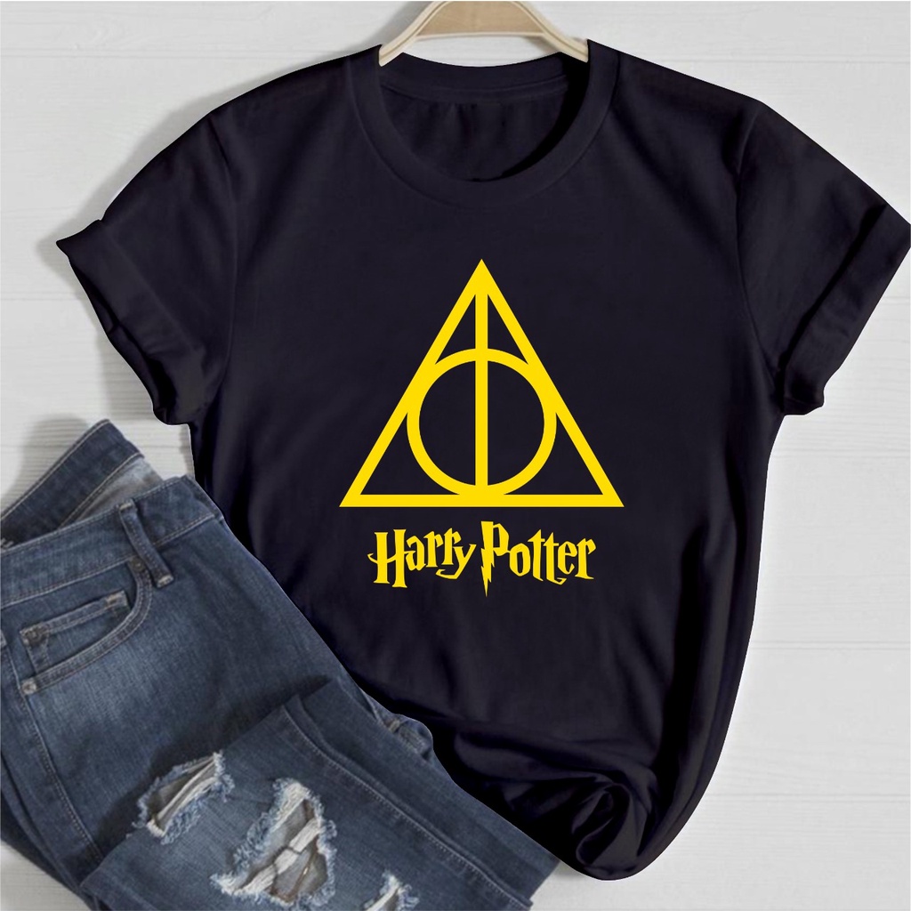 KAOS HARRY POTTER/KAOS WANITA/KAOS O-NECK/LOGO HARRY POTTER