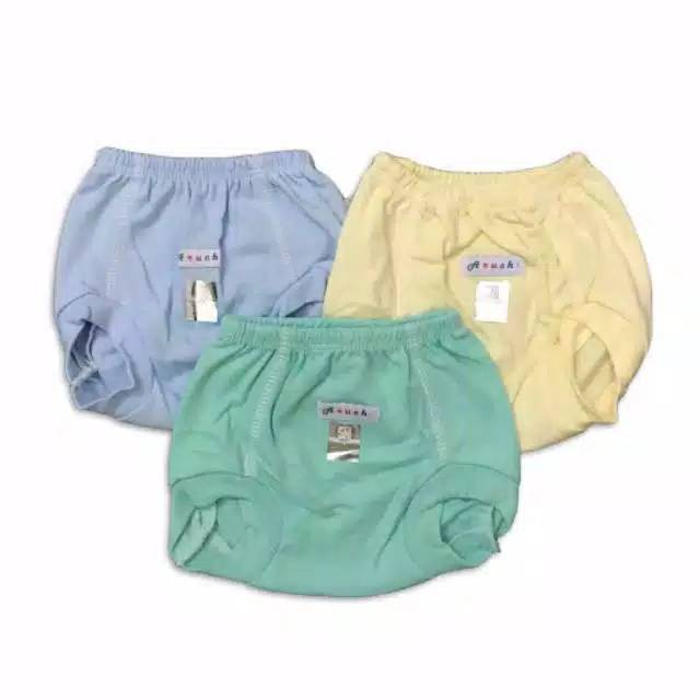 3 Pcs ARUCHI Celana Pop Pendek Panjang POLOS Bayi / Anak Warna Premium CBKS