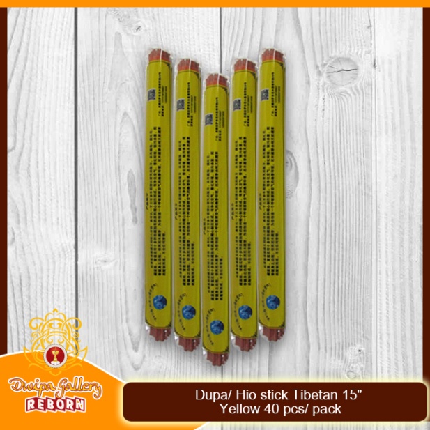 Dupa/ Hio Wangi Tibetan stick 15&quot; Yellow 40 pcs/ pack