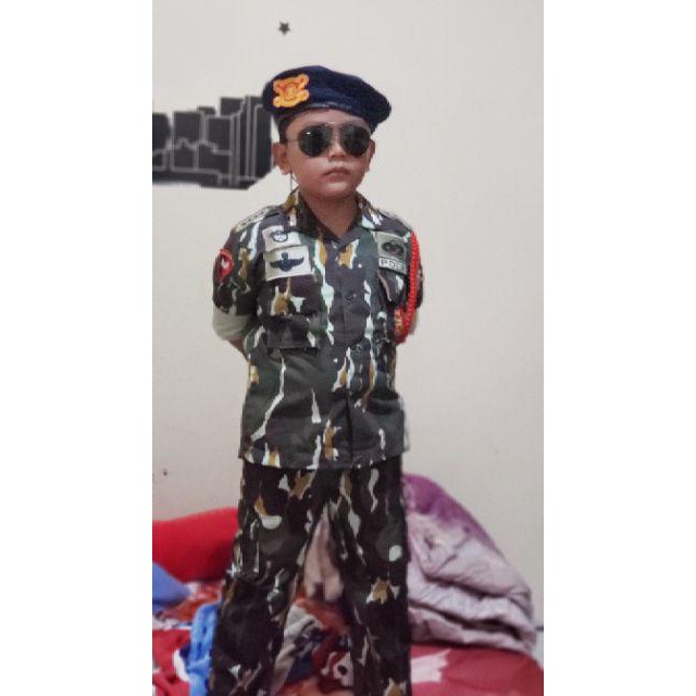 DISKON BAJU POLISI BRIMOB LORENG ANAK KOSTUM BRIMOB LORENG UNTUK ANAK BAJU PROFESI BRIMOB LORENG