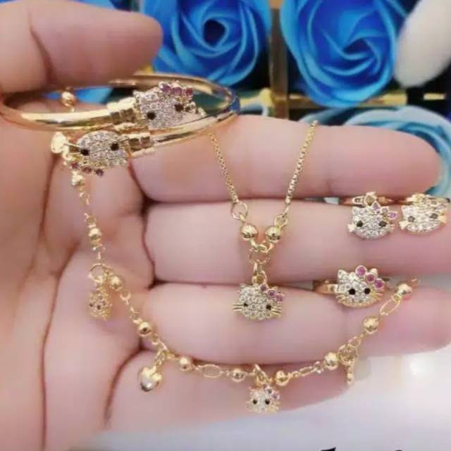 Kalung set permata hello Kitty xuping STA-2