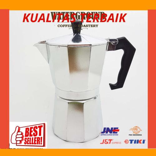 Promo Crema Moka Pot 12 Cup (Brandless - mirip Bialetti) - Mokapot Espresso