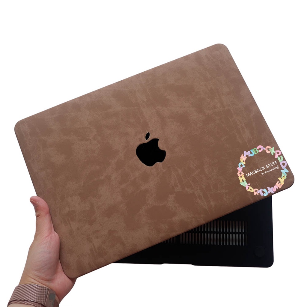 MACBOOK Case LEATHER HORSE NEW-PECAN NEW AIR PRO RETINA 11 12 13 15 INCH NON/WITH CD ROOM/TOUCHBAR