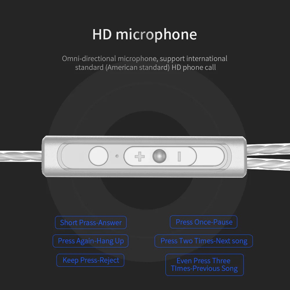 Earphone QKZ CK5 In Ear HiFi Sport Headset with Microphone