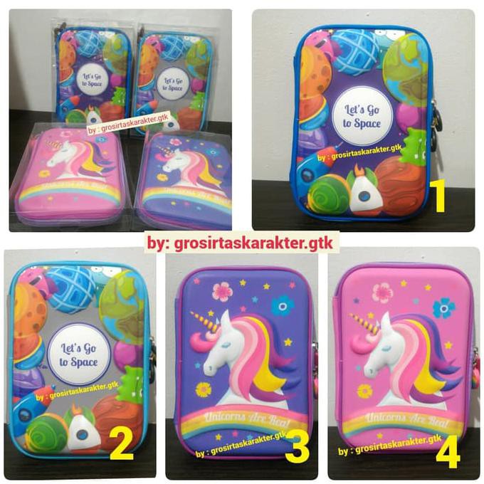 

Tempat Pensil Anak Perempuan Karakter Unicorn Model Smiggle Dus Mika