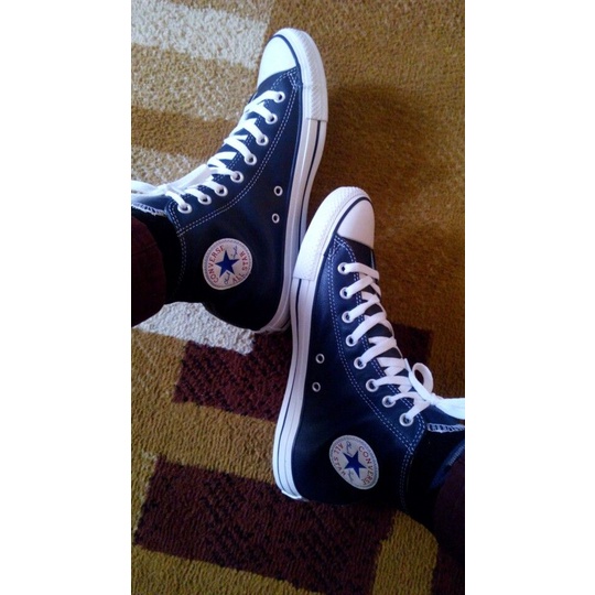 SEPATU CONVERSE HI ALL STAR OX MONO HI NAVY HITAM MERAH KADO HADIAH CEWEK COWOK