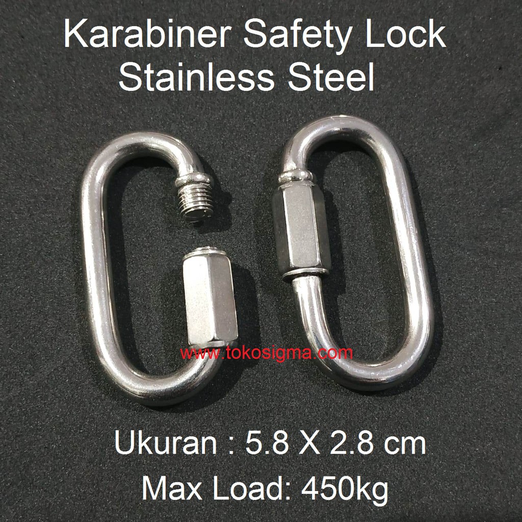 Carabiner Karabiner Maillon Rapide Safety Lock Quick Link Stainless