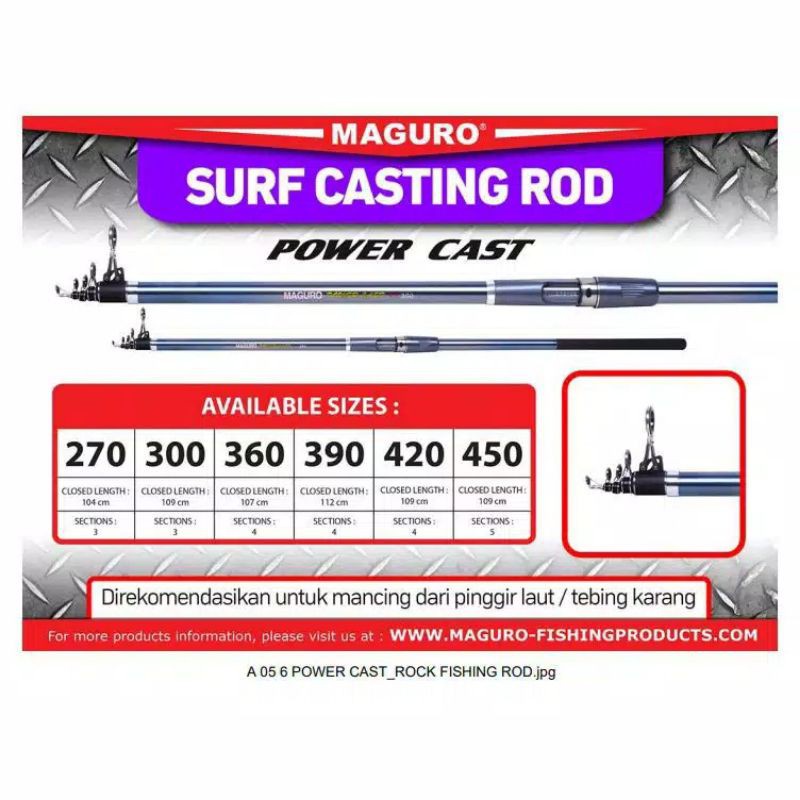 Joran Laut Maguro Power Cast 300 360 390 420 450
