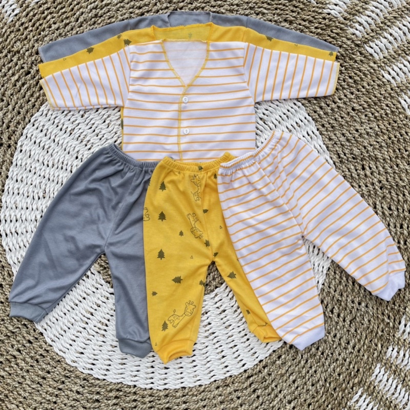 3 Pasang Baju Bayi Lengan Panjang Celana Bayi Bayi Baju Bayi Baru Lahir Baju Bayi Newborn Hampers Bayi Gift Bayi DNW BABY