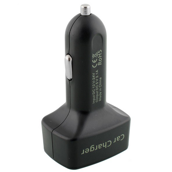 Taffware Dual USB Car Charger with LED Display - EC2