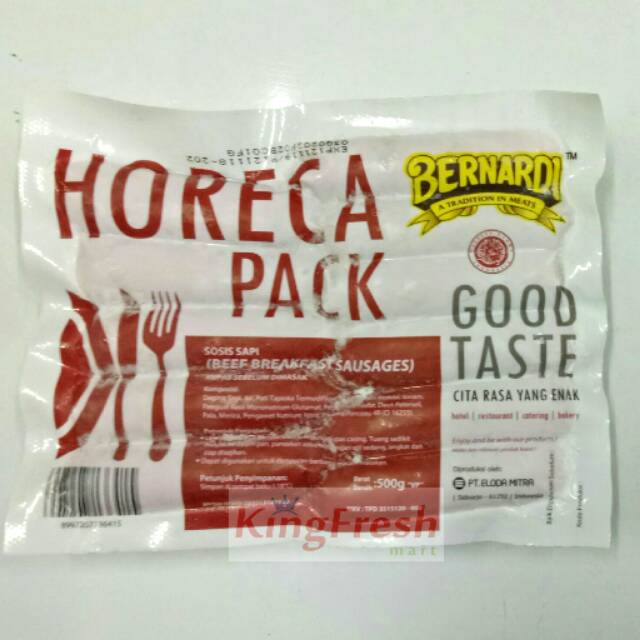 

Bernardi Sosis Sapi Horeca Pack 500gr (Beef Breakfast Sausage)