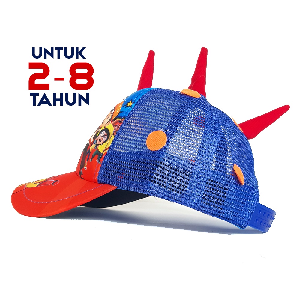 Topi Boboiboy Anak Halilintar - Topi Anak Laki Laki - Topi Boboboy - Topi Anak Cowok - Topi boboboy