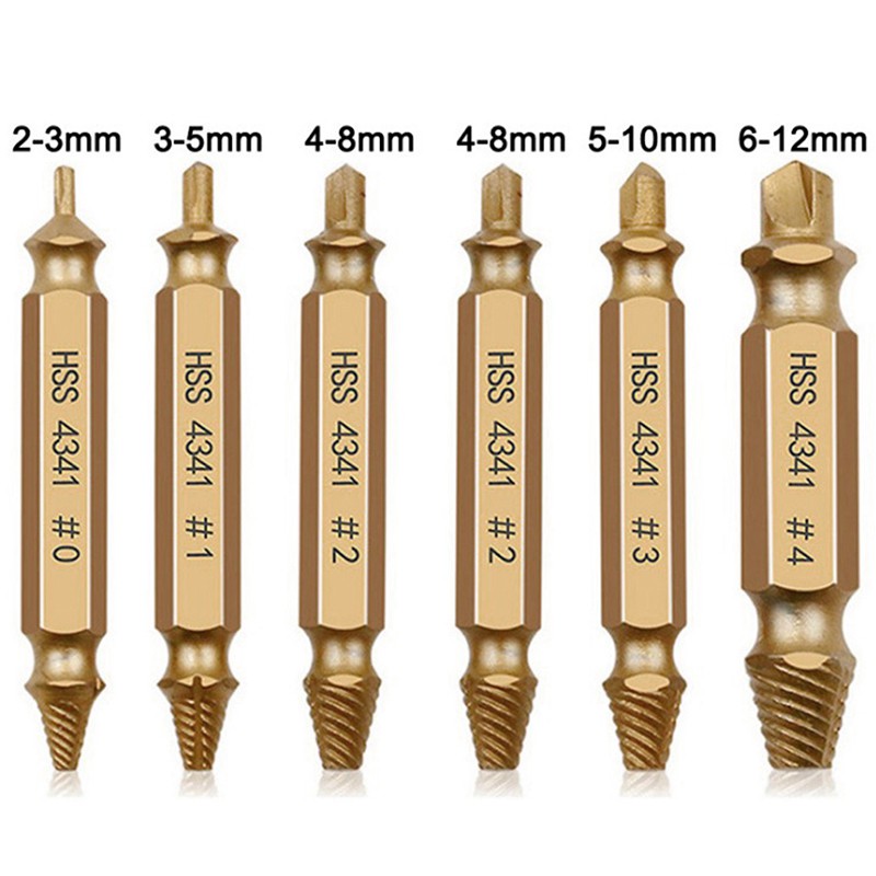 Rsid 6pcs Mata Bor Ekstraktor Sekrup Rusak