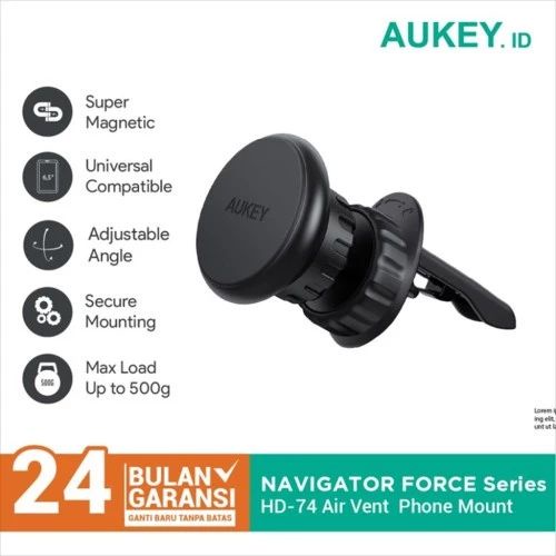 Aukey Air Vent Car Holder Magnetic Navigator 360 Series - 500876 - HD-C74