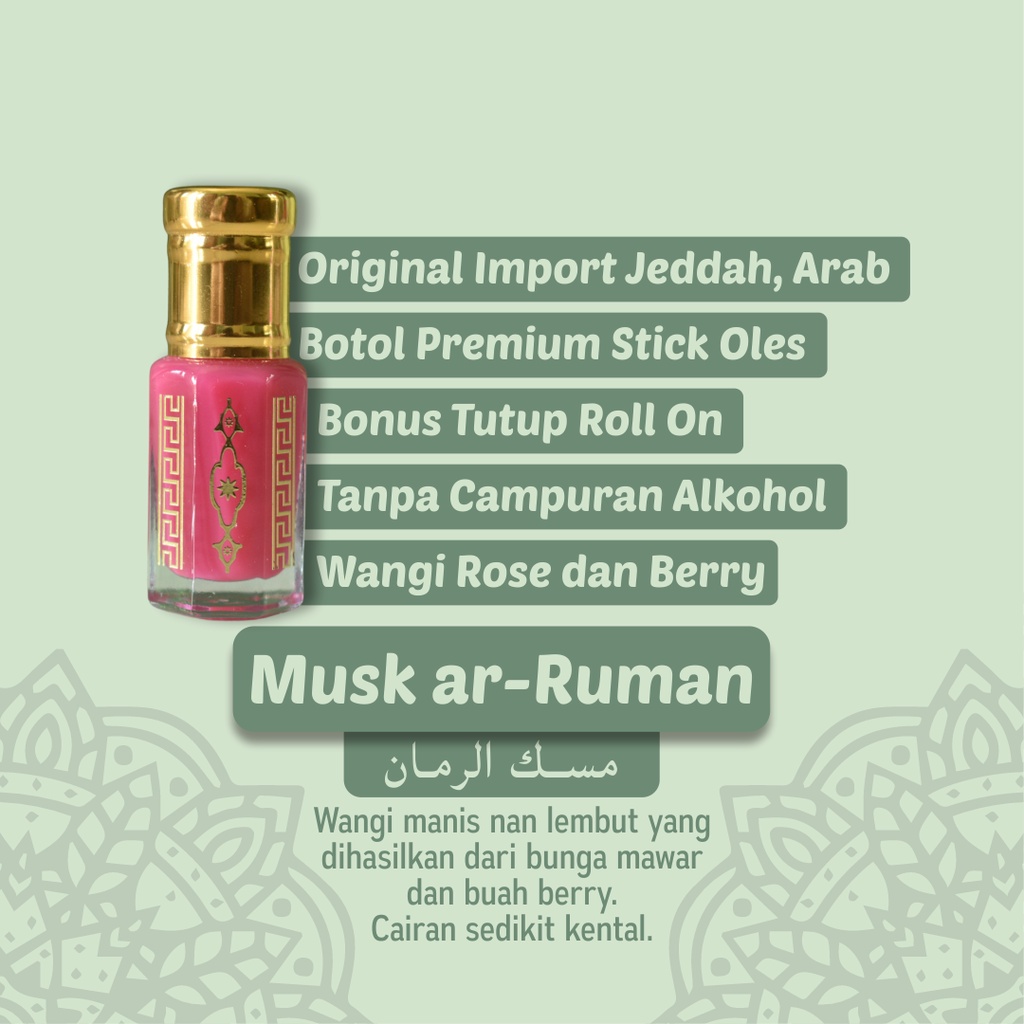 Shurfan Musk Ruman Parfum Non Alkohol - Misk Thaharah Merah