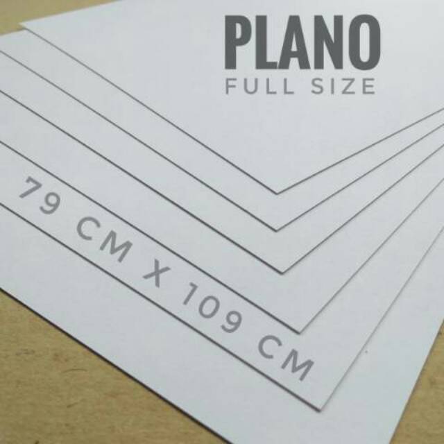 

( 5 Lembar ) Kertas BW / Bluish White 250 Gsm Uk Plano 79 cm X 109 cm