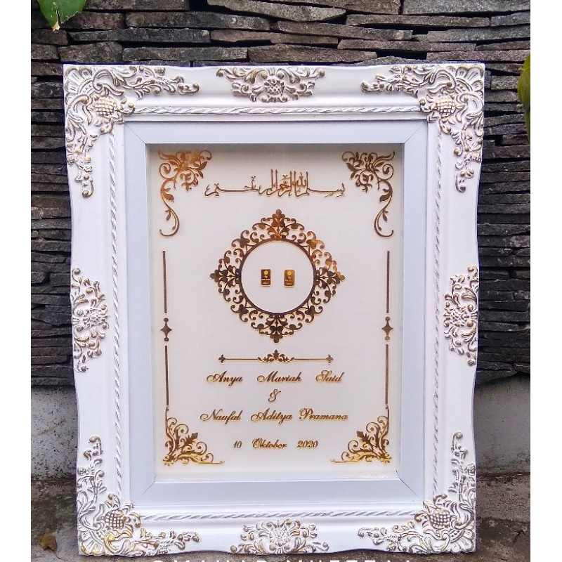 MAHAR FRAME LUXURY MAHAR RUSTIC EMAS LOGAM MULIA MAHAR FIGURA PIGURA