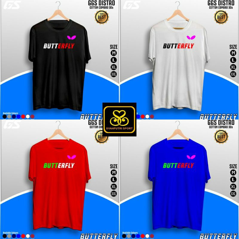 kaos tenis meja baju pingpong katun