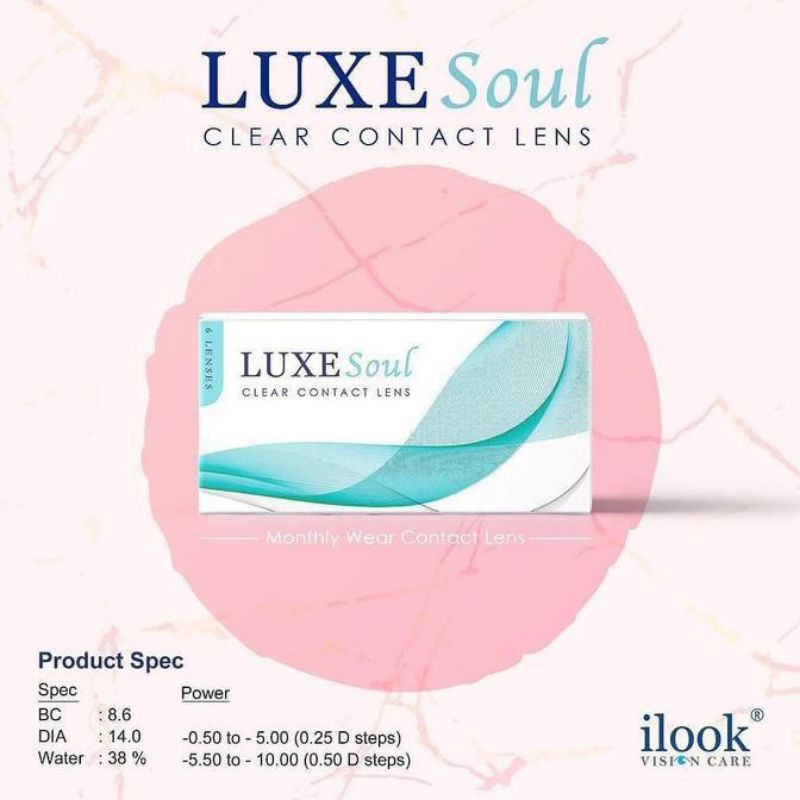 Softlens Bening Luxe Soul Bulanan / Softlens Luxe Soul Clear by iLook clear