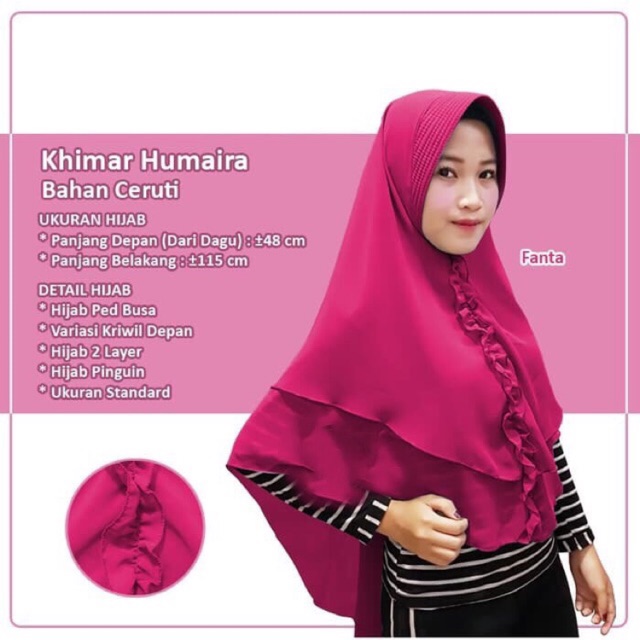 Khimar Pet / hijab syar’i panjang / khimar cerutti babydoll / khimar pet babydoll