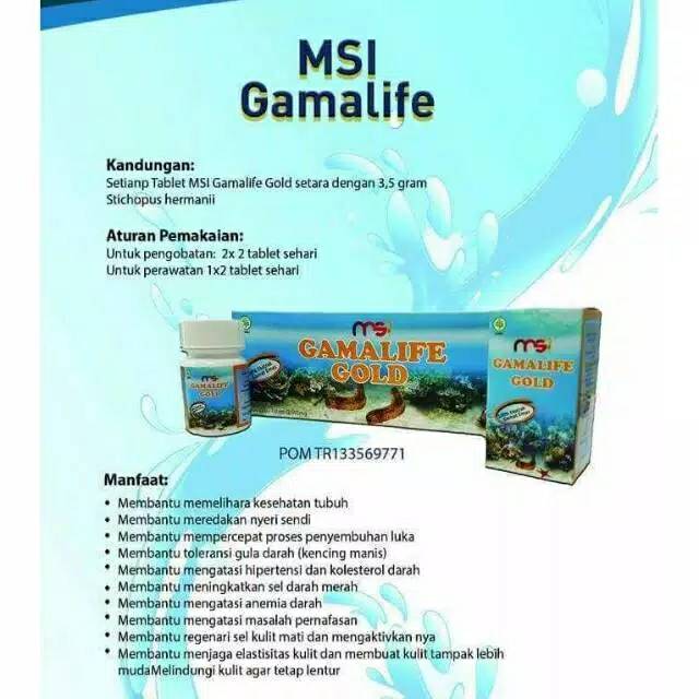 Msi Gamalife Gamat Emas Teripang Obat Herbal Segala Macam Penyakit 100 Ori Indonesia