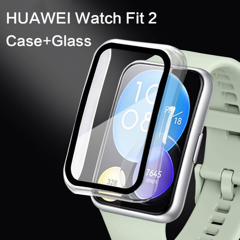 Case Tempered Glass bumper Full cover Proteksi HUAWEI watch Fit 2 ES