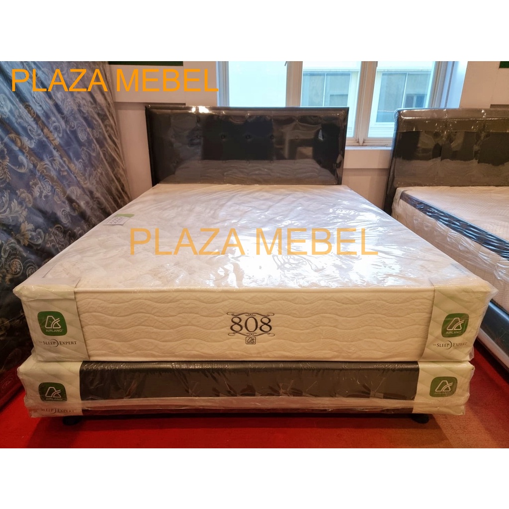 SET Spring Bed Kasur Airland 808 LATEX UK. 160 - 180 (FULLSET)