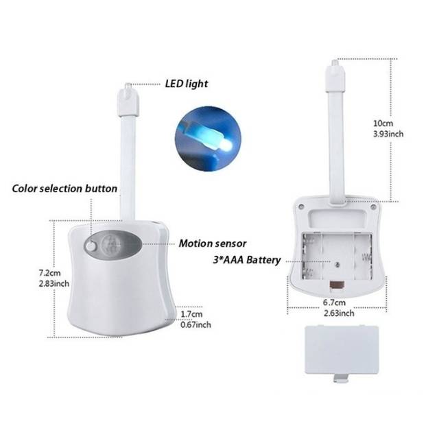 LAMPU CLOSET LED SENSOR GERAK - TOILET LAMP - PENERANGAN KAMAR MANDI, DLL