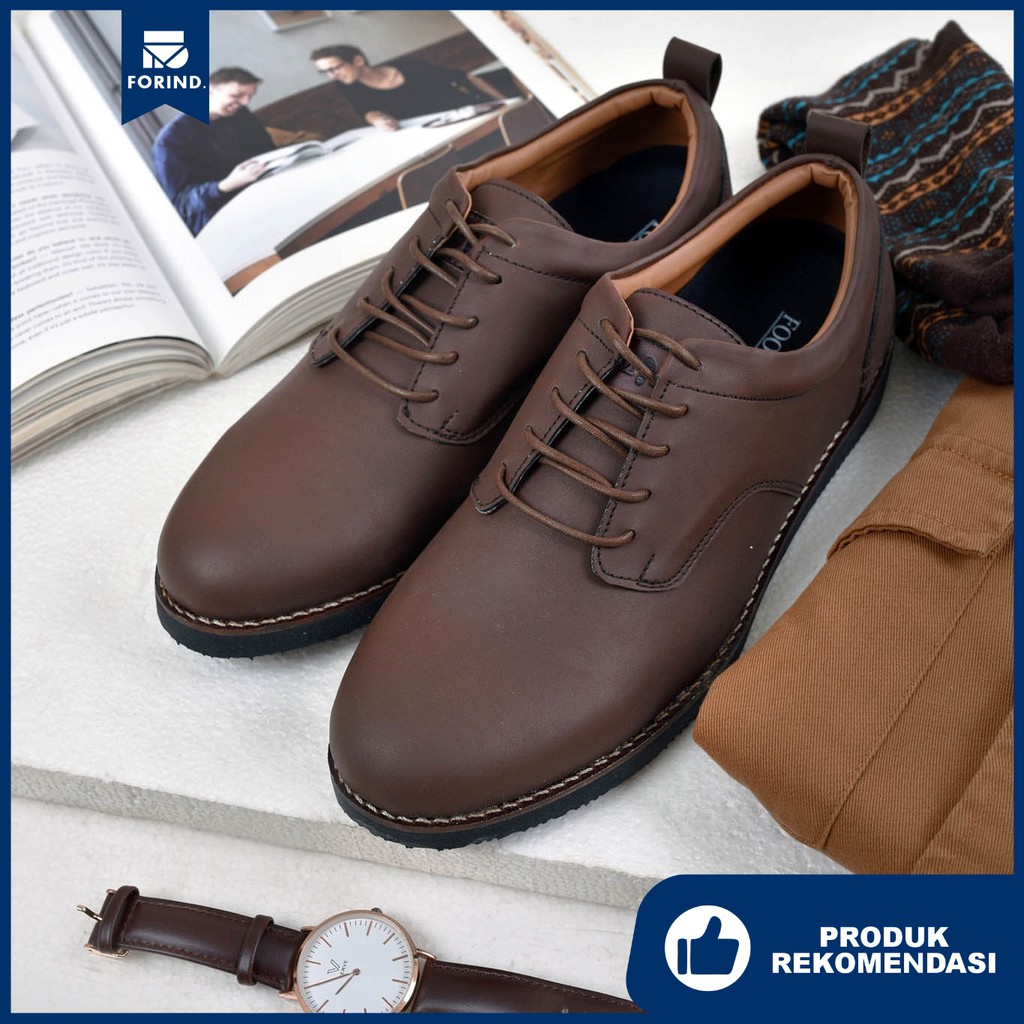 Sepatu Vintage Klasik Sporty Pria Cowok Men Derby Original Footwear | ALASKA BROWN | FORIND x FSTP