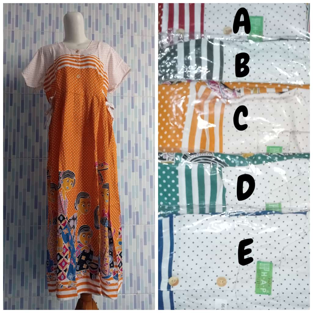 DASTER CHIBI HAP BATIK CAP / DASTER BUSUI BUMIL BU TEJO CHIBI LENGAN PENDEK