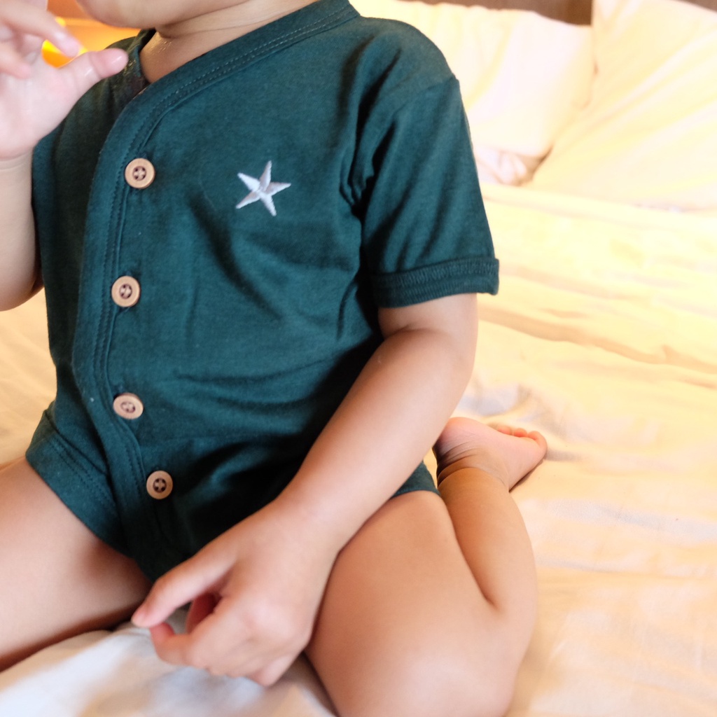 baju bayi setelan Nathan kaos &amp; celana bayi bahan bamboo anti alergi spesial usia new born baru lahir