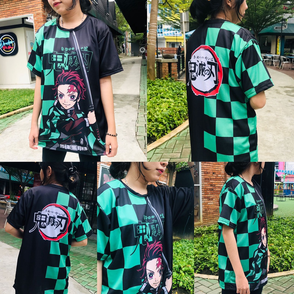 Jersey Tanjiro Two Tone Anime Manga Demon Slayer Kimetsu No Yaiba